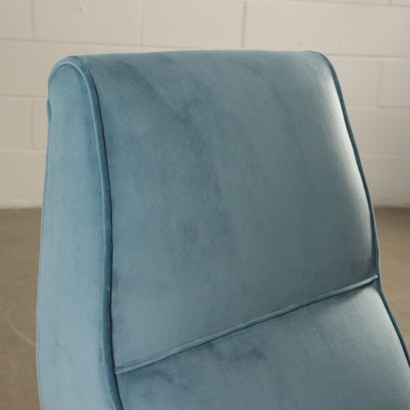 Armchair Fabric Upholstery Vintage Italy 1950s