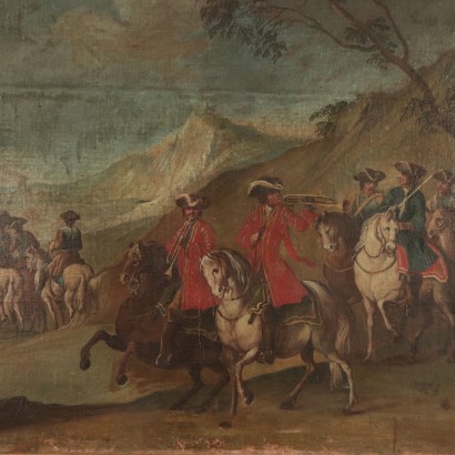 Landscape with Marching Knights