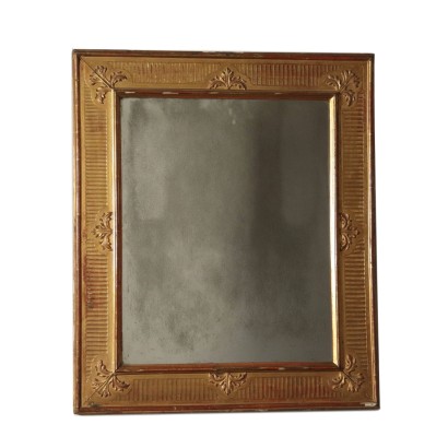 Gilded Mirror with Carved Frame Italy Late 1800s