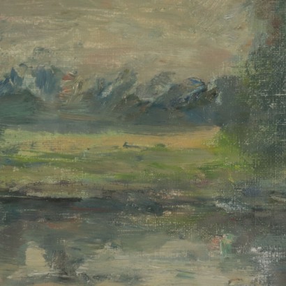Landscape Painting by Ezio Pastorio 20th Century