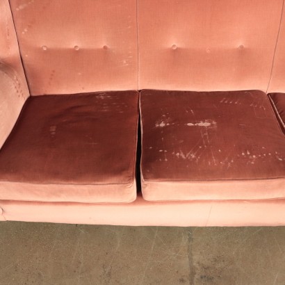 Canapé dans le Style de Paolo Buffa Velours Italie Années 50