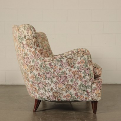 Two-seater Sofa Fabric Upholstery Vintage Italy 1950s