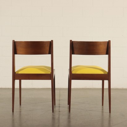 Pair of Chairs Leatherette Vintage Italy 1960s