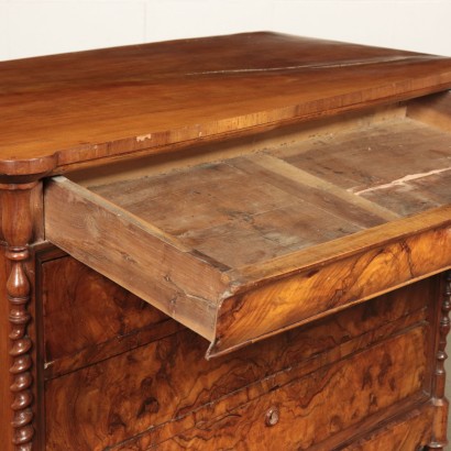 Chest of Drawers Walnut Italy Half 1800s