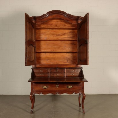 Commode scriban Noyer Italie Moitié '700