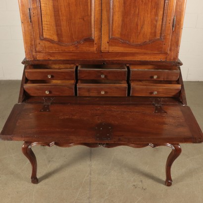 Commode scriban Noyer Italie Moitié '700