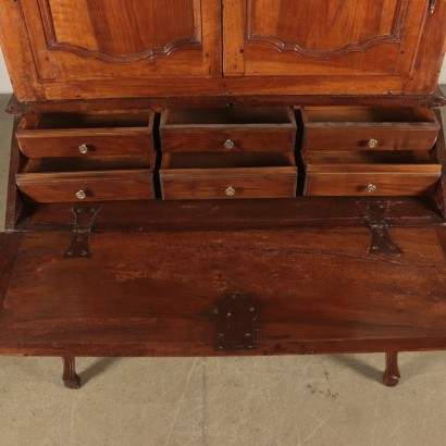 Antique Bureau Bookcase Piedmont Italy Mid 18th Century