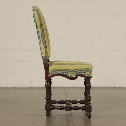 Set of Six Bobbin Chairs Walnut Italy 18th Century