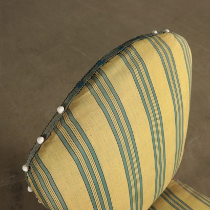 Six Chaises Noyer Tissu Italie '700