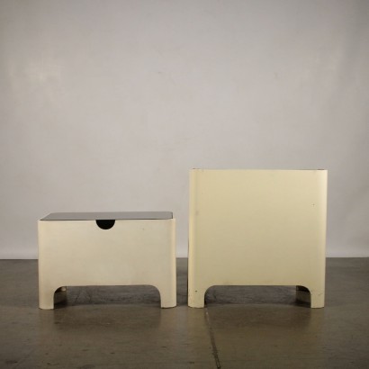 Banc Tabouret Bois laqué Formica Mousse Skaï Italie Années 60