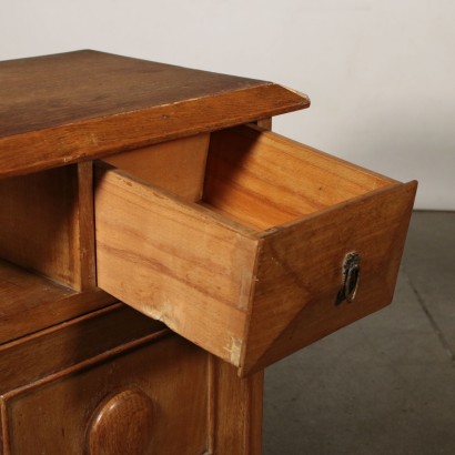 Pair of Nightstands Oak Veneer Vintage Italy 1940s