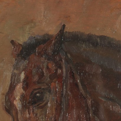 Sketch by Lazzaro Pasini Study of a Horse Drawing 20th Century