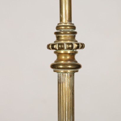 Floor Lamp with Coffee Table Marble Brass Italy 20th Century