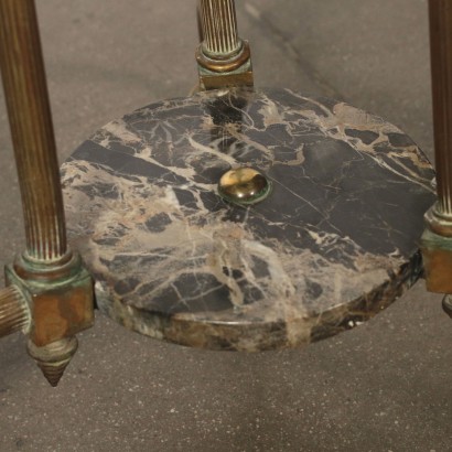 Floor Lamp with Coffee Table Marble Brass Italy 20th Century