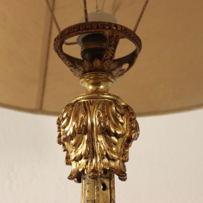 Table Light with Antique Parts Marble Italy 20th Century