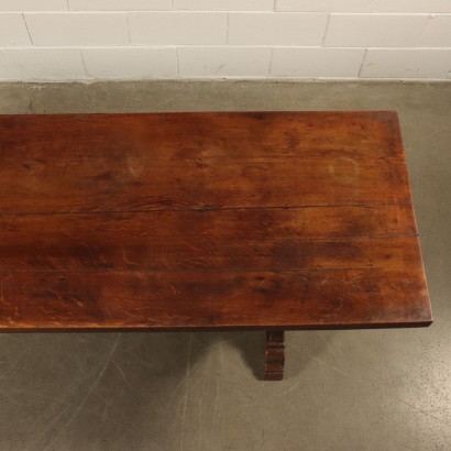 Revival Refectory Table Solid Oak Italy 20th Century