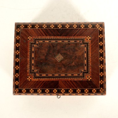 Inlaid Veneered Box Made in Sorrento Italy Late 1800s