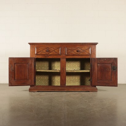 Cupboard Solid Walnut Italy Early 18th Century