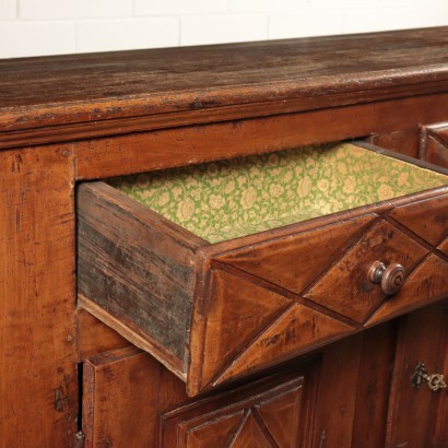 Cupboard Solid Walnut Italy Early 18th Century