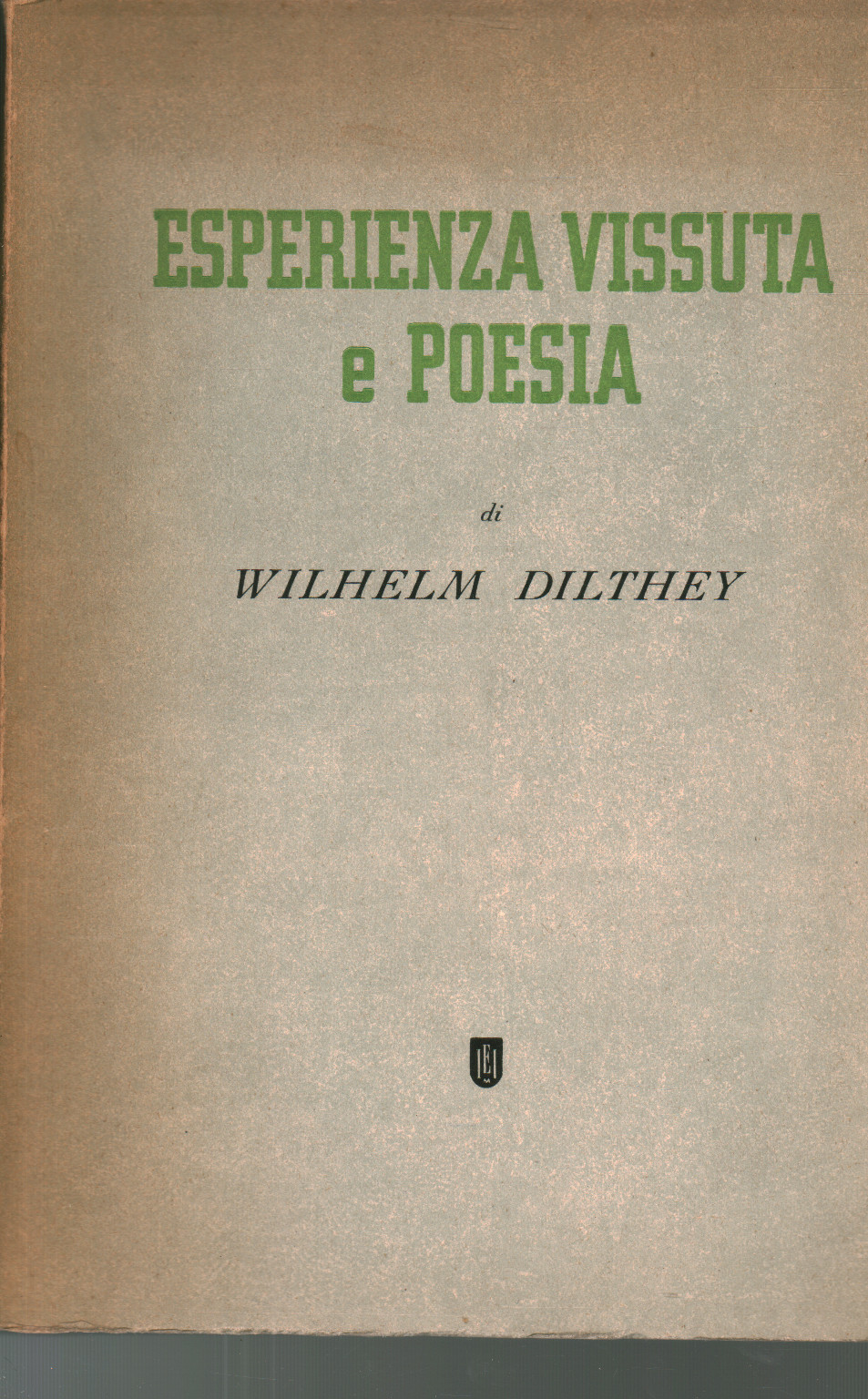 Esperienza vissuta e poesia, s.a.