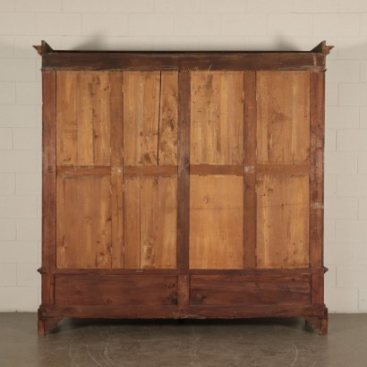 Wardrobe Four Doors Walnut Italy 19th Century