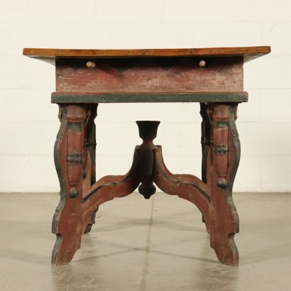 Decorated Table Cherry Top Italy 19th Century