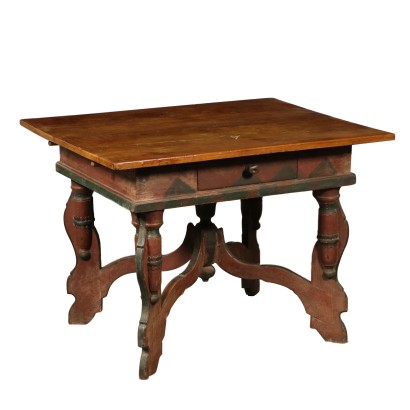 Decorated Table Cherry Top Italy 19th Century