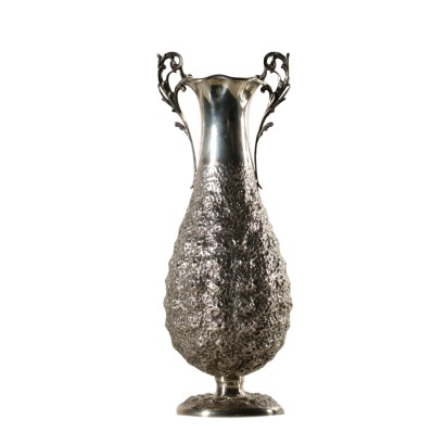 Vase in silber