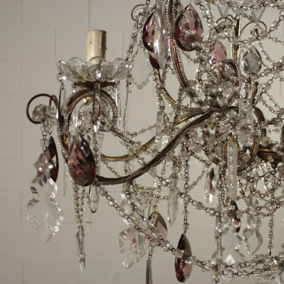 Chandelier Glass Pendants Italy First Half of 1900s