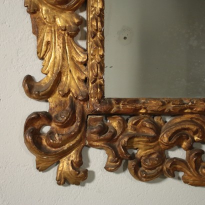 Antique Carved Mirror Italy Early 18th Century