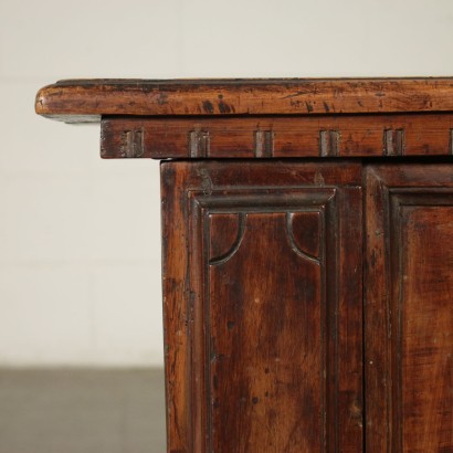 Storage Bench with Walnut Tiles Italy 19th Century