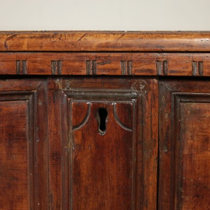 Storage Bench with Walnut Tiles Italy 19th Century