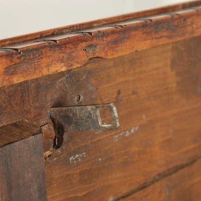 Storage Bench with Walnut Tiles Italy 19th Century