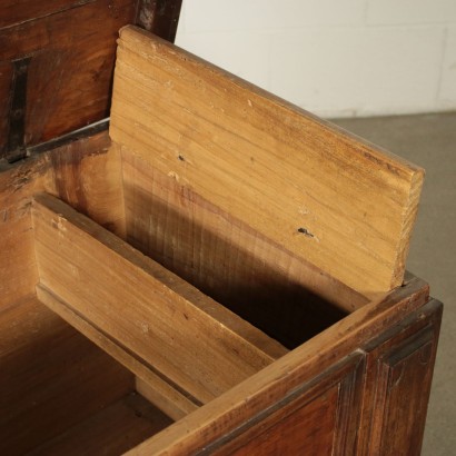 Storage Bench with Walnut Tiles Italy 19th Century