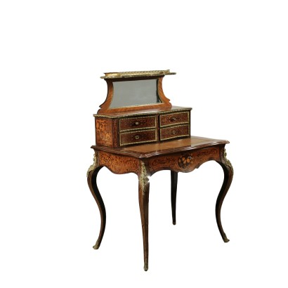 Elegant Napoleon III Writing Desk with Raised Part France 19th Century