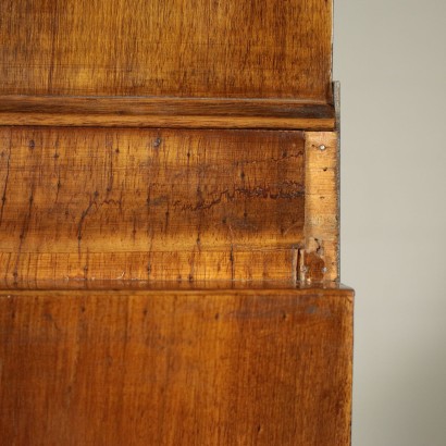 Revival Bureau Bookcase Maple Walnut Olive Italy 20th Century