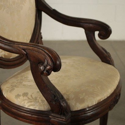 Paire de Fauteuils Peuplier Italie '700