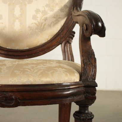 Couple of Armchair Poplar Italy 18th Century