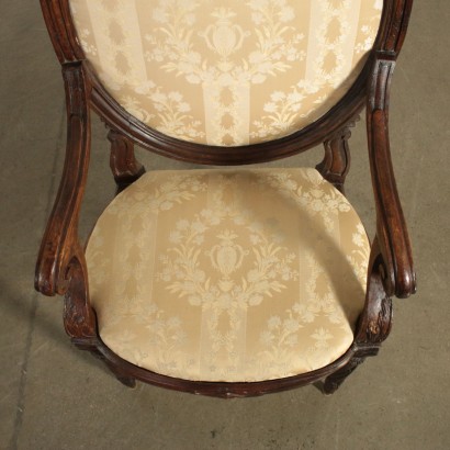 Paire de Fauteuils Peuplier Italie '700