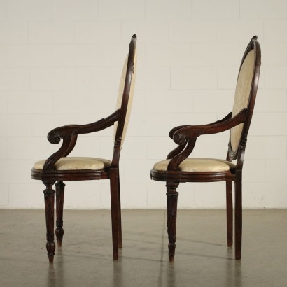 Couple of Armchair Poplar Italy 18th Century