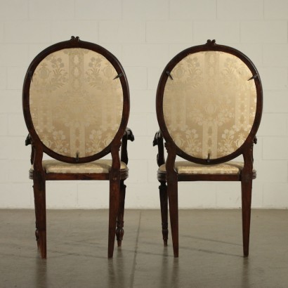 Paire de Fauteuils Peuplier Italie '700