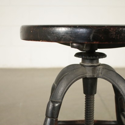 Tabouret Thonet Hêtre Fer Fabriqué en Autriche Premier '900