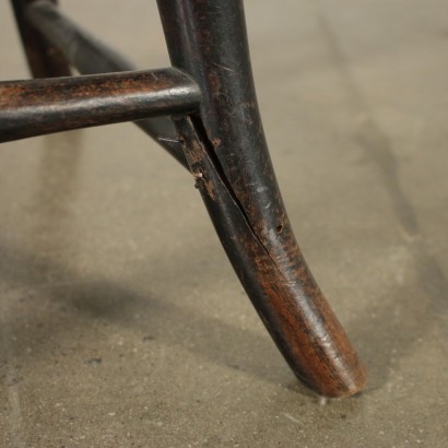 Tabouret Thonet Hêtre Fer Fabriqué en Autriche Premier '900