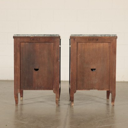 Pair of Nightstands with Decorated Tiles Italy 20th Century