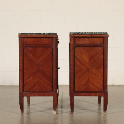Pair of Nightstands with Decorated Tiles Italy 20th Century