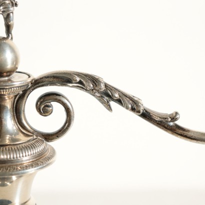 Silver Three-Arms Chandelstick Italy 20th Century