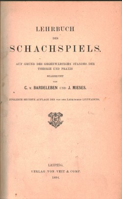 Lehrbuch des Schachspiels, s.a.