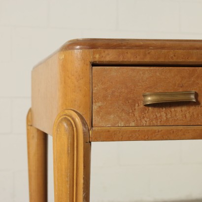 Petite Table Placage de Loupe Hêtre Italie Années 30-40