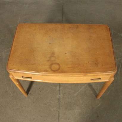 Petite Table Placage de Loupe Hêtre Italie Années 30-40