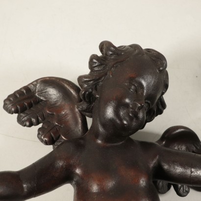 Paire de Petits Anges Bois sculpté Italie Fin '800